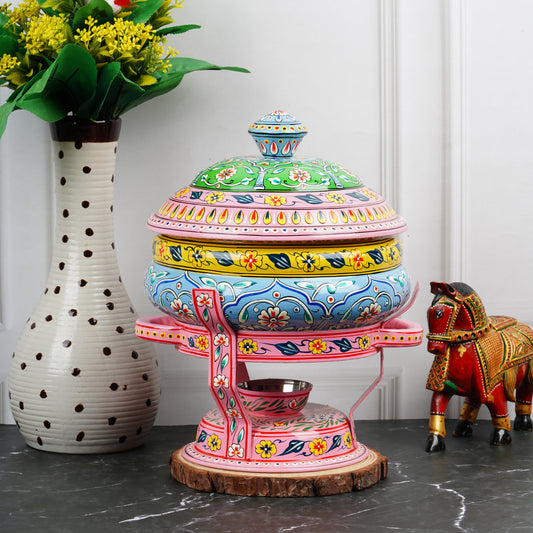 Hand Painted Chafing Dish - Multi Colored