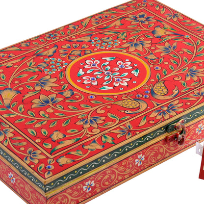 Hand painted Rectangular  box: Mughal garden