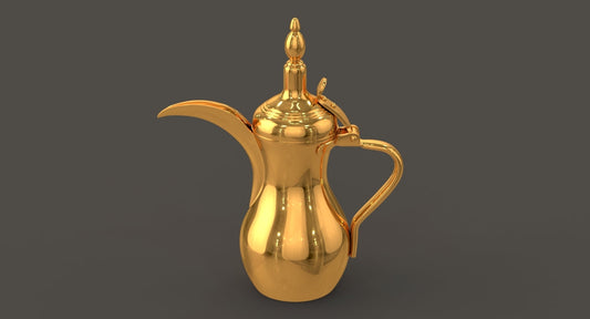 Majestic Brass Coffee pot- Arabic Dallah Coffee Pot, Great Arabic brass décor,