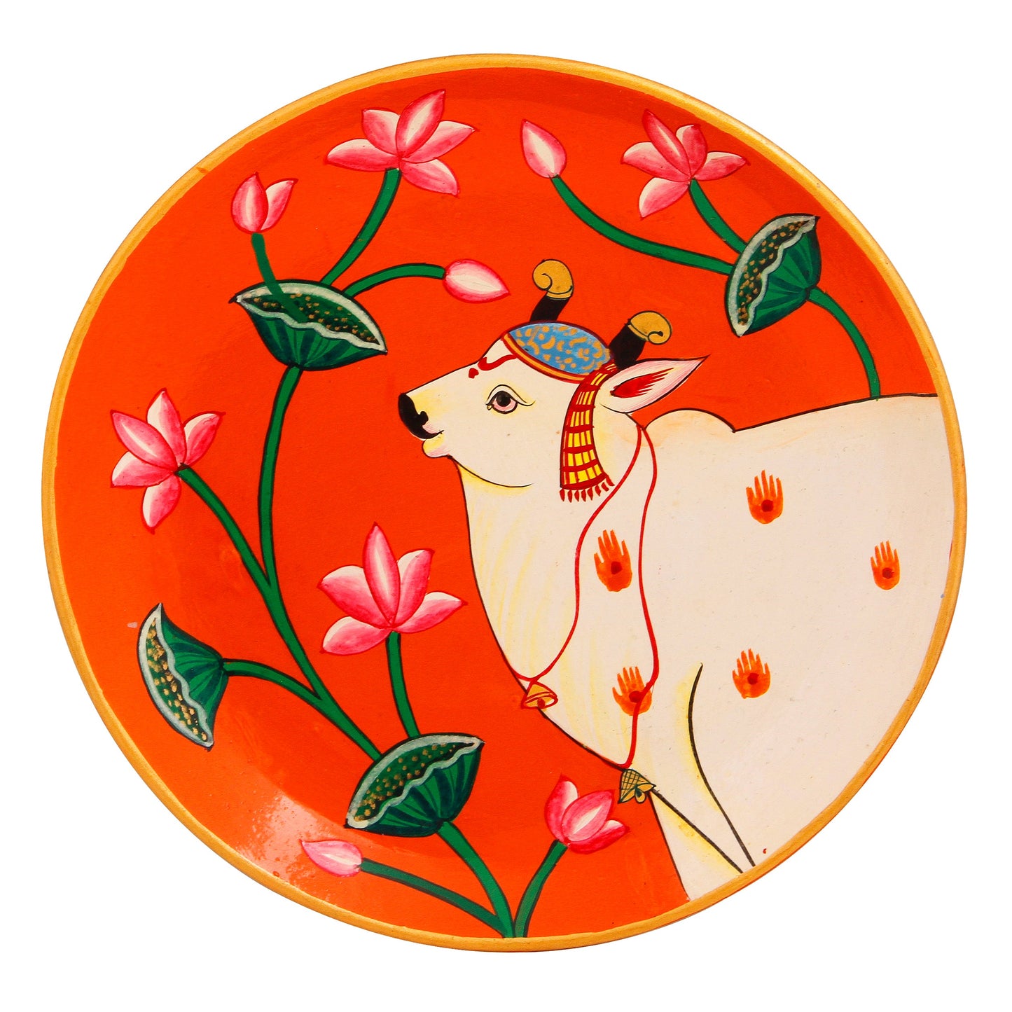 Hand Painted Ceramic Wall Plate : Pichwai