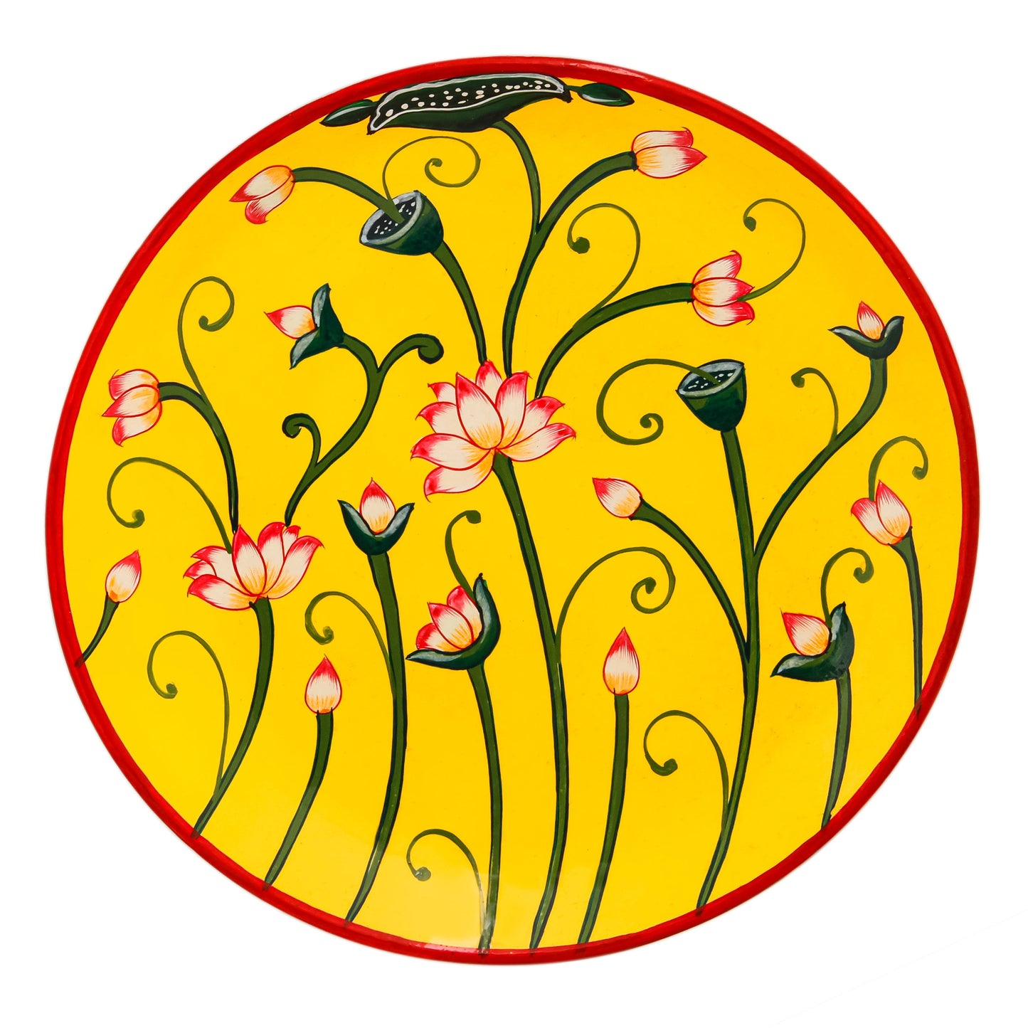 Hand Painted Ceramic Wall Plate : Pichwai