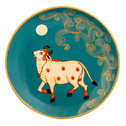 Hand Painted Ceramic Wall Plate : Pichwai