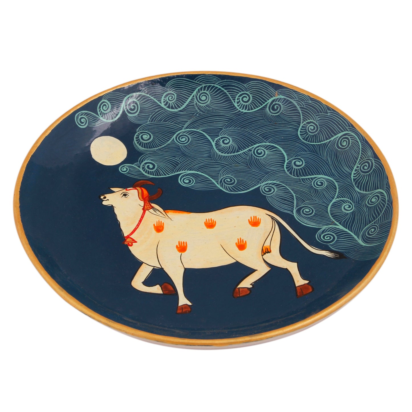 Hand Painted Ceramic Wall Plate : Pichwai