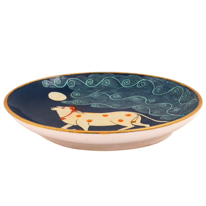 Hand Painted Ceramic Wall Plate : Pichwai