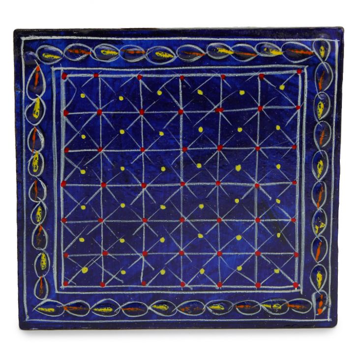 Hand Painted Coasters - Blue Mania, Mughal Art