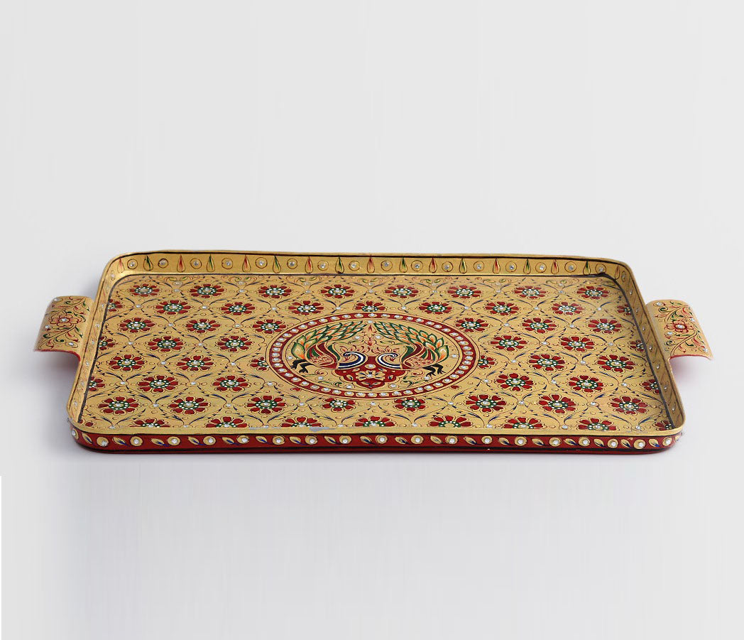 KAUSHALAM TRAY: Mughal Peacock