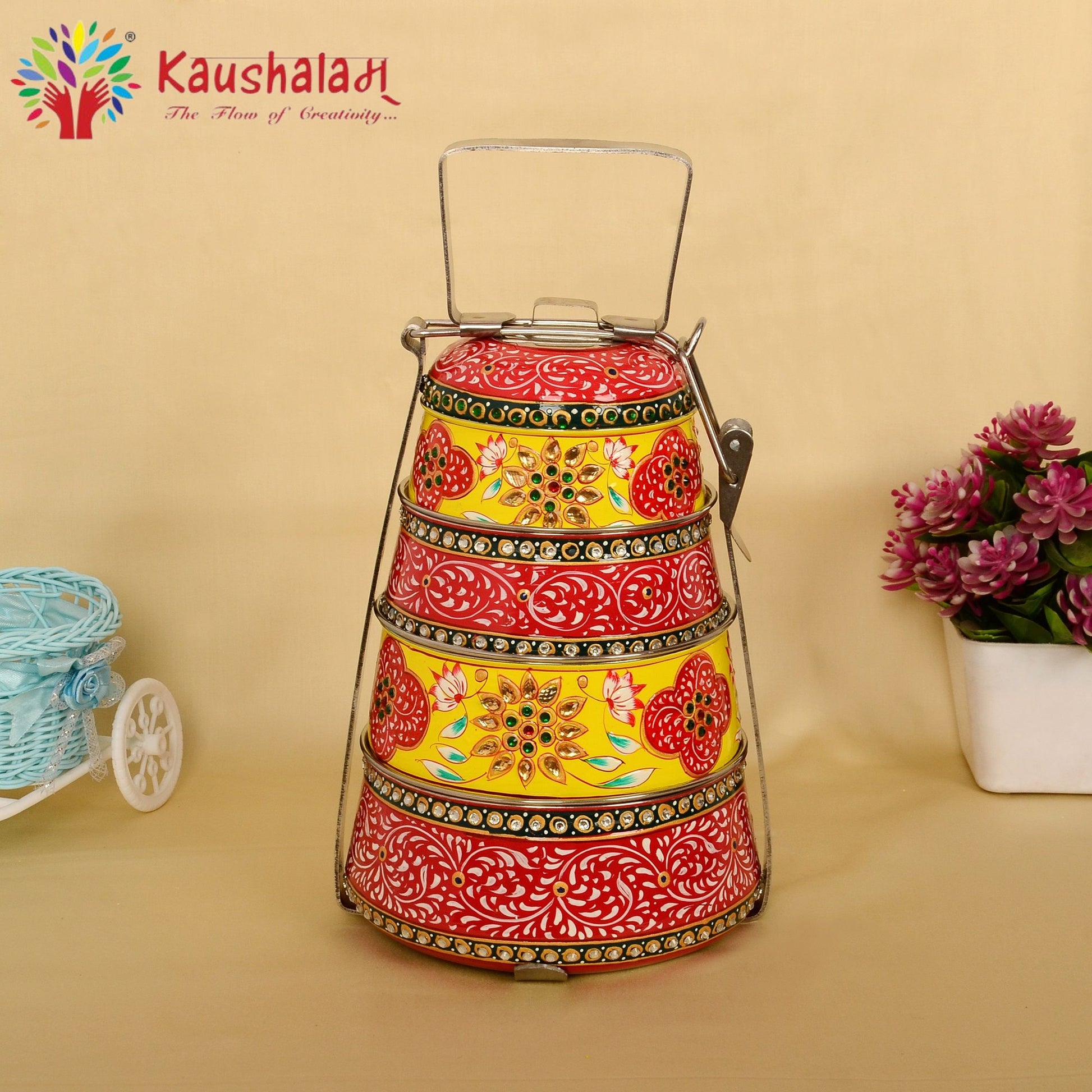 Hand Painted Tiffin