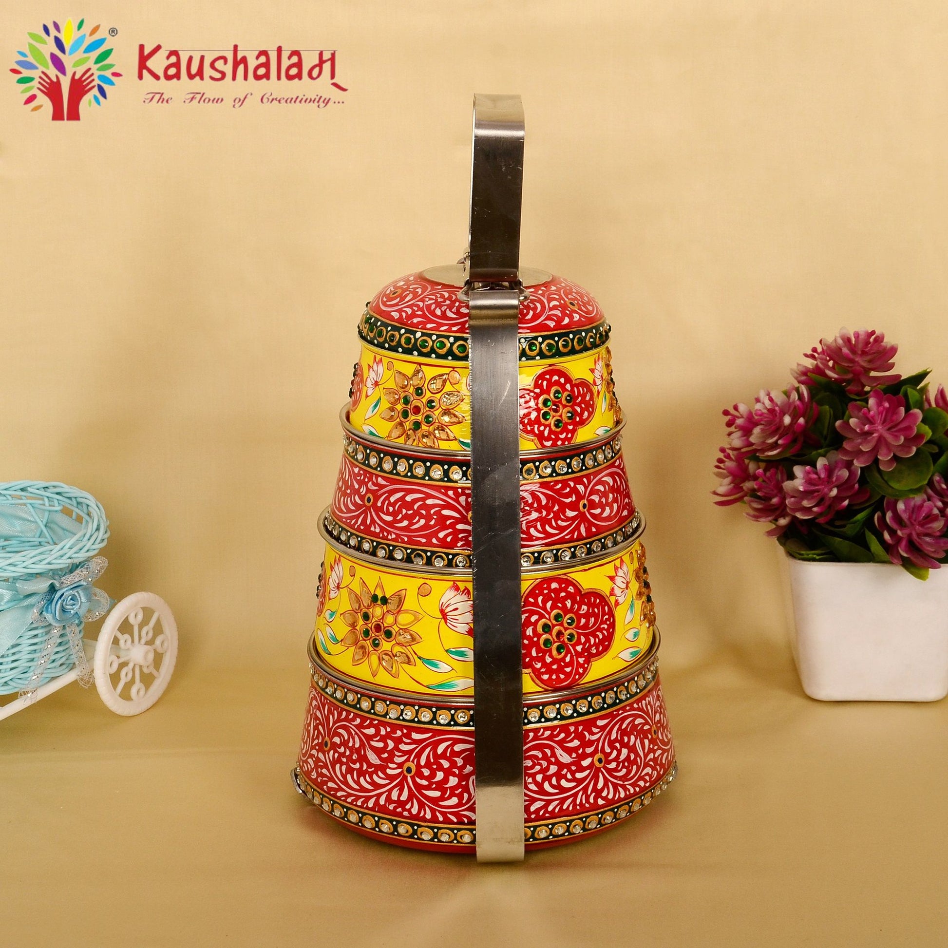 Hand Painted Tiffin