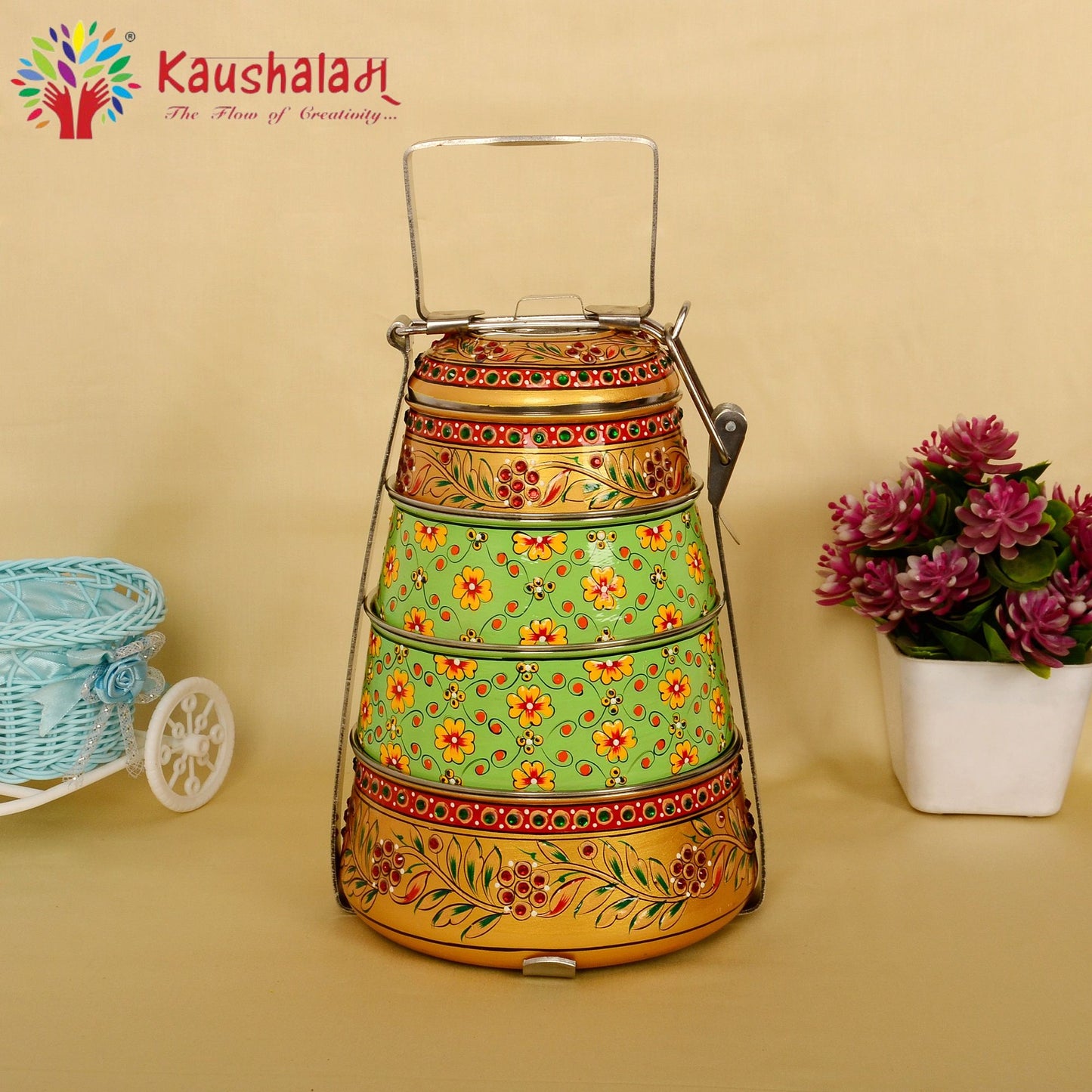 Hand Painted Tiffin