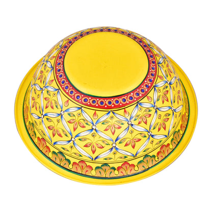 Hand painted serving bowl: Yellow Salad Bowl