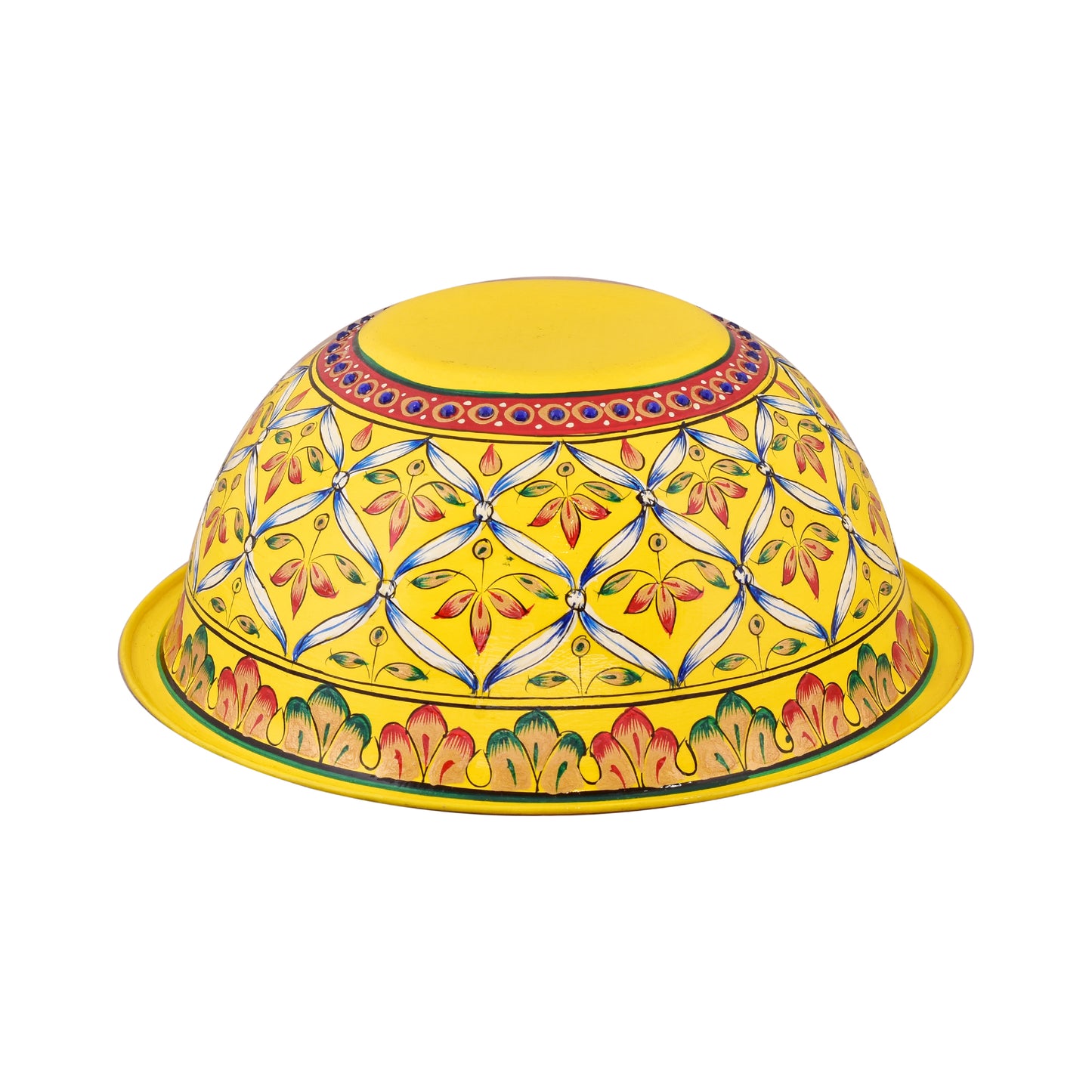 Hand painted serving bowl: Yellow Salad Bowl