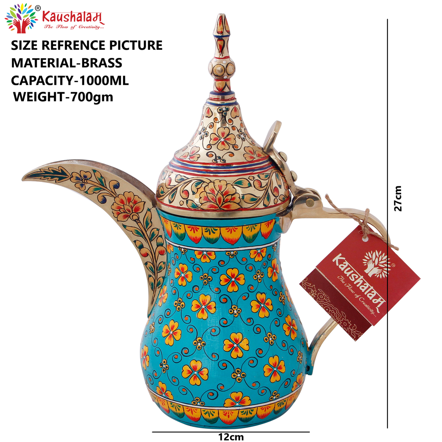 Arabic Dallah Brass Coffee pot- Leila