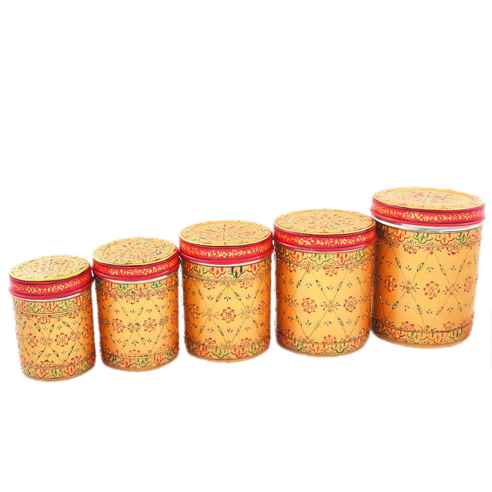 CANISTER SET OF 5 GOLDEN GLOW