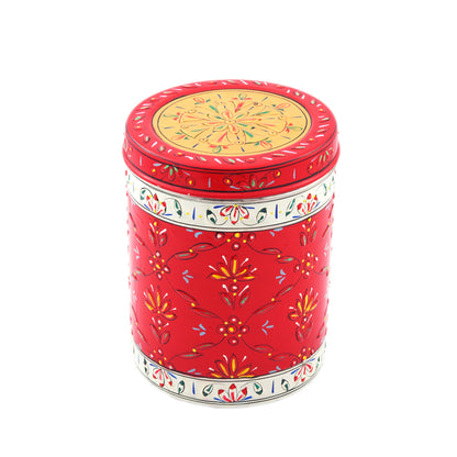 CANISTER SET OF 5 WHITE RED GOLD: ELEGANT