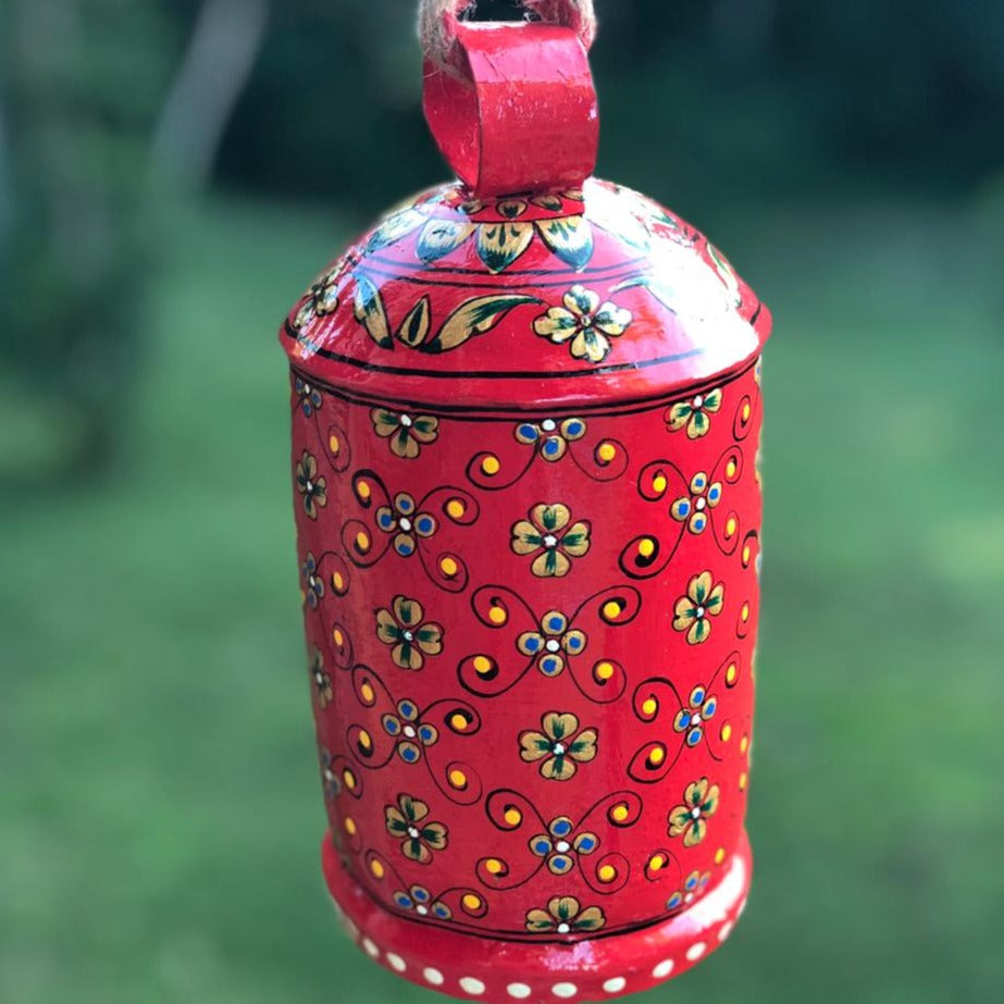 hand painted cow bells - Hanging bells - 10"