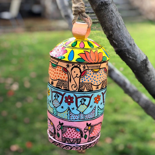 hand painted cow bells - Hanging bells - 10"