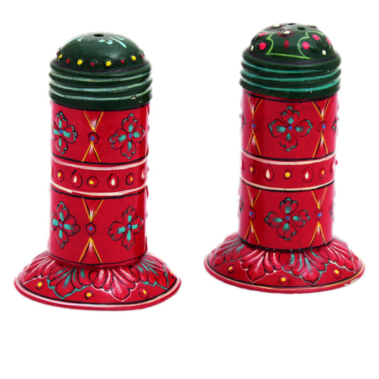 Hand Painted salt & Pepper Container set of 2 Pieces 