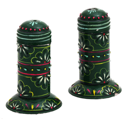 Hand Painted salt & Pepper Container set of 2 Pieces 