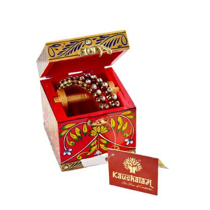 Small Bangle Box : Enchanting Red & Golden Box