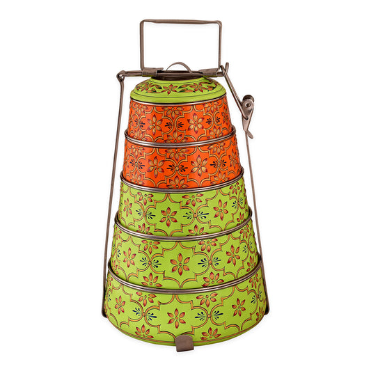 5 Tier Steel Pyramid Tiffin- Inara