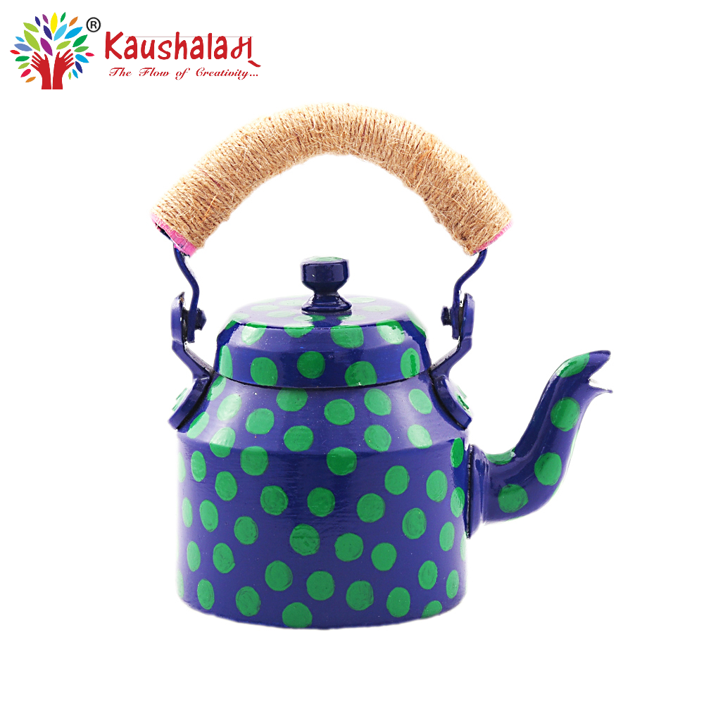 Hand Painted Kettle : Polka