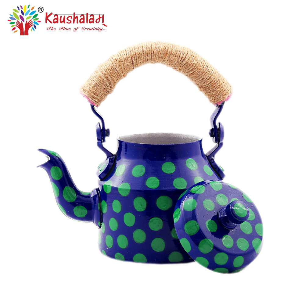 Hand Painted Kettle : Polka