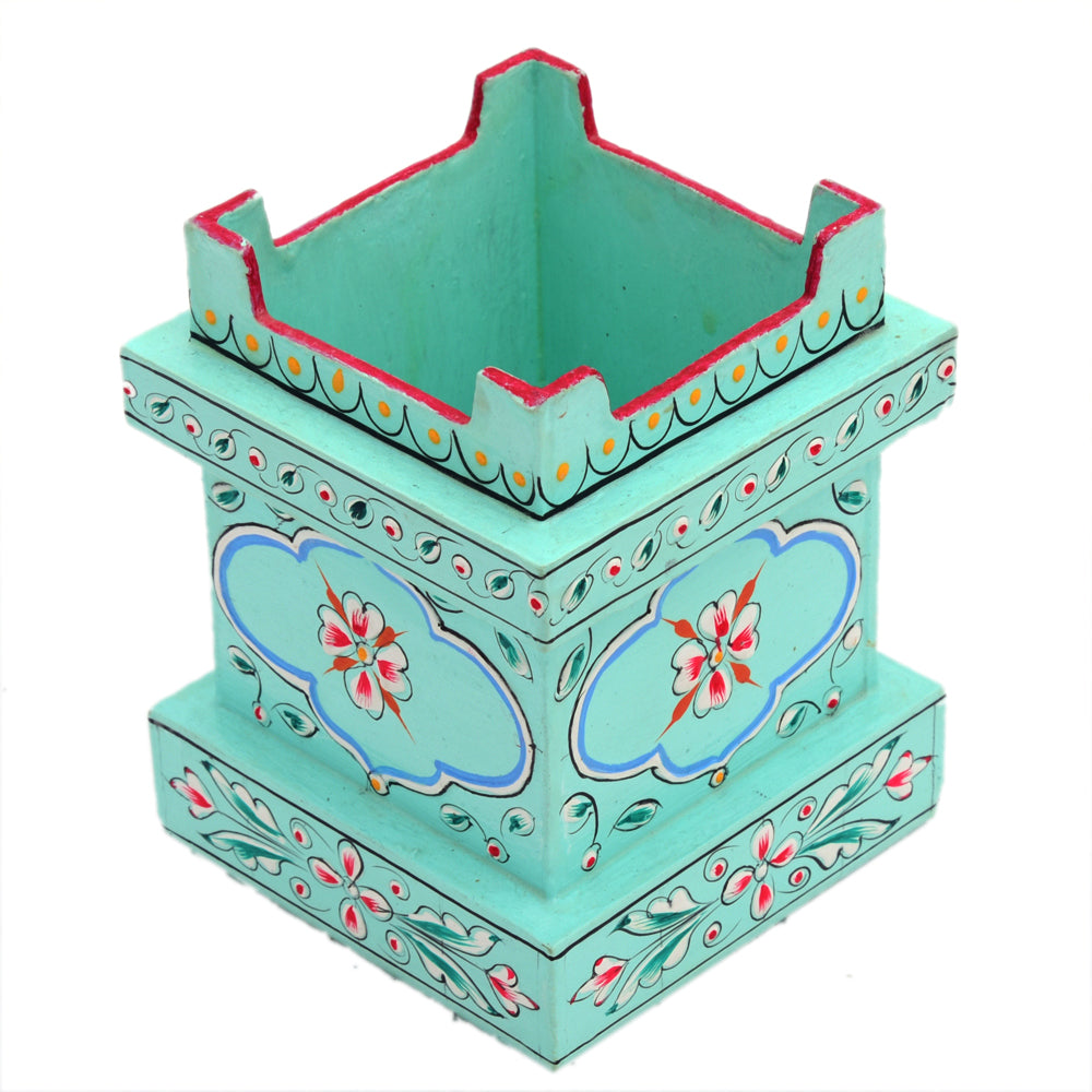 Hand Painted Pen Stand- Tulsi Shape Stand