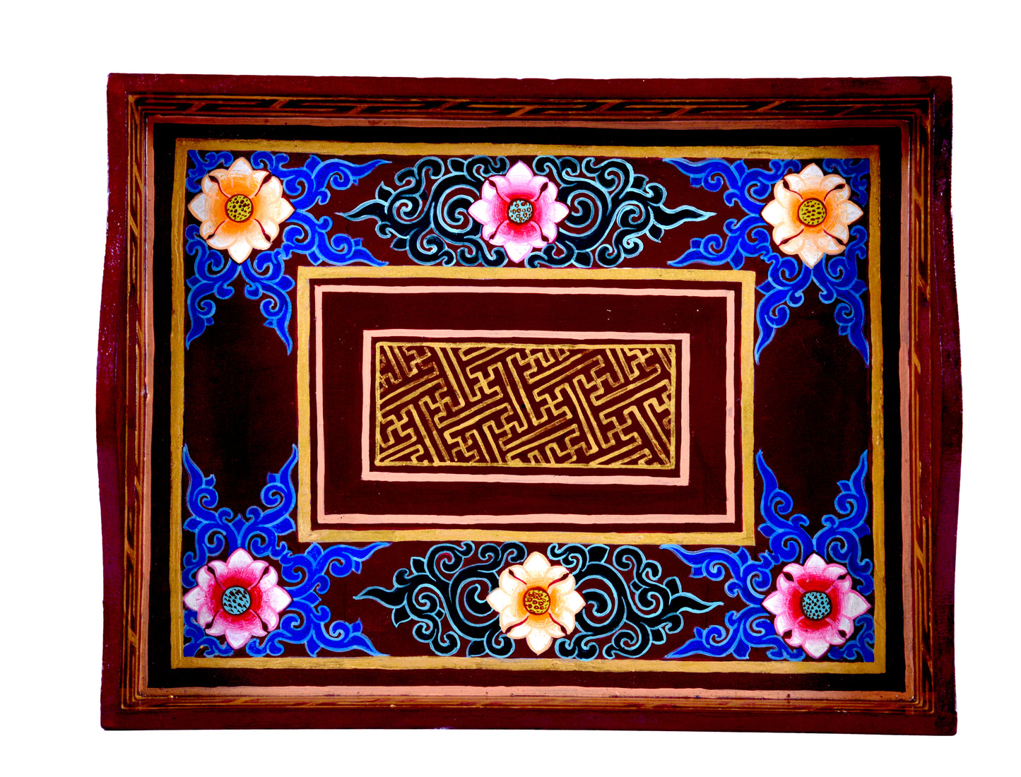 Hand Painted Serving Tray  : Ladakhi art work