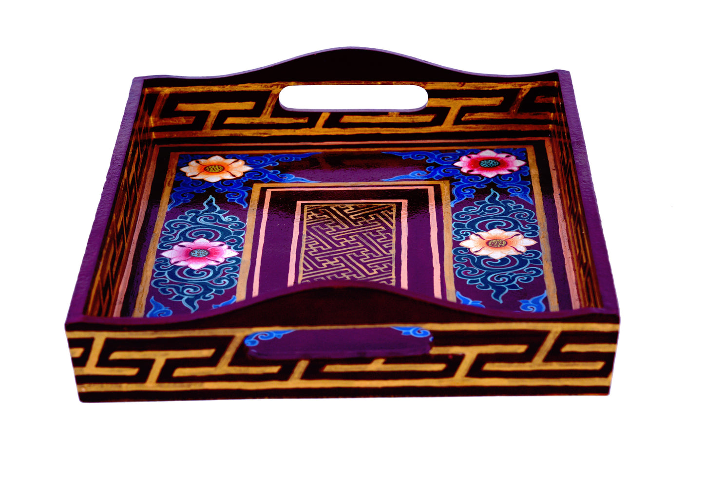 Hand Painted Serving Tray  : Ladakhi art work