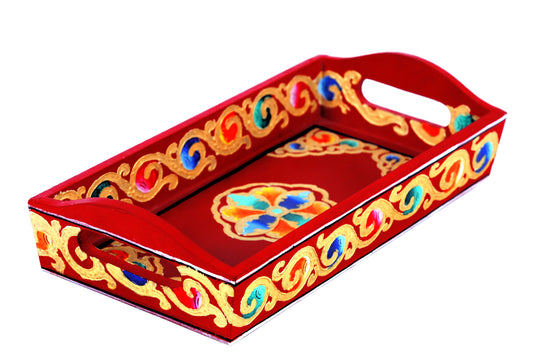 Hand Painted Serving Tray Small : Ladakhi Artwork