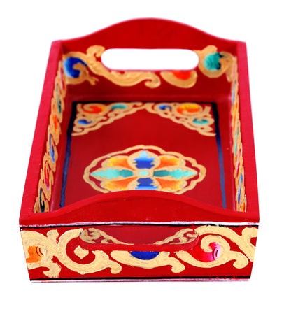 Hand Painted Serving Tray Small : Ladakhi Artwork