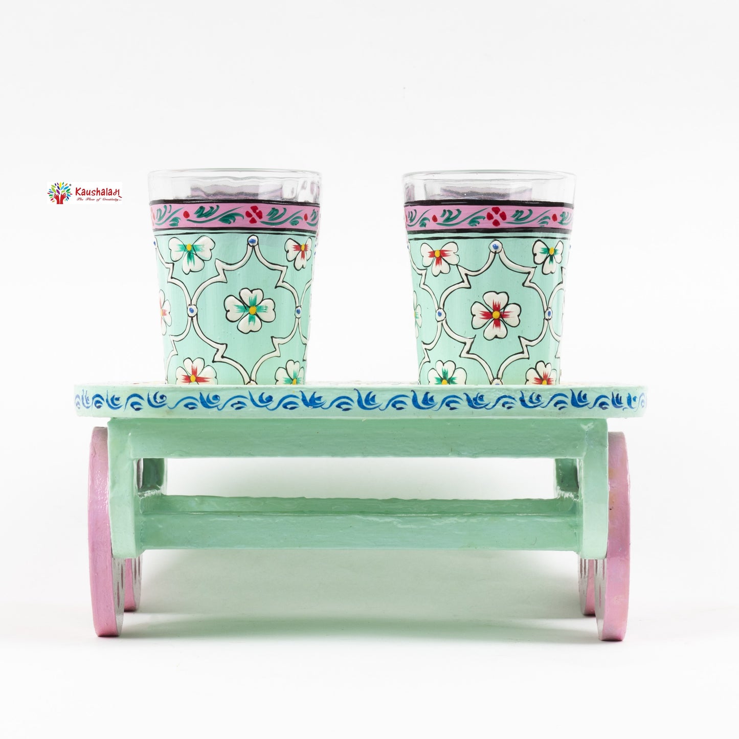 "Habibi" - Hand painted Tea set with tea trolley