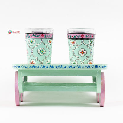 "Habibi" - Hand painted Tea set with tea trolley