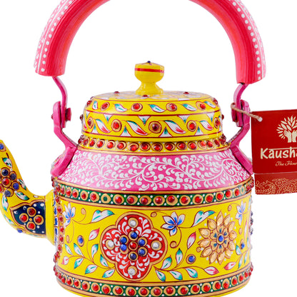 Hand Painted Kettle :  Bright colorful with bling's