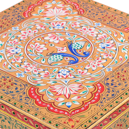 Hand painted Jewelry box: Peacock