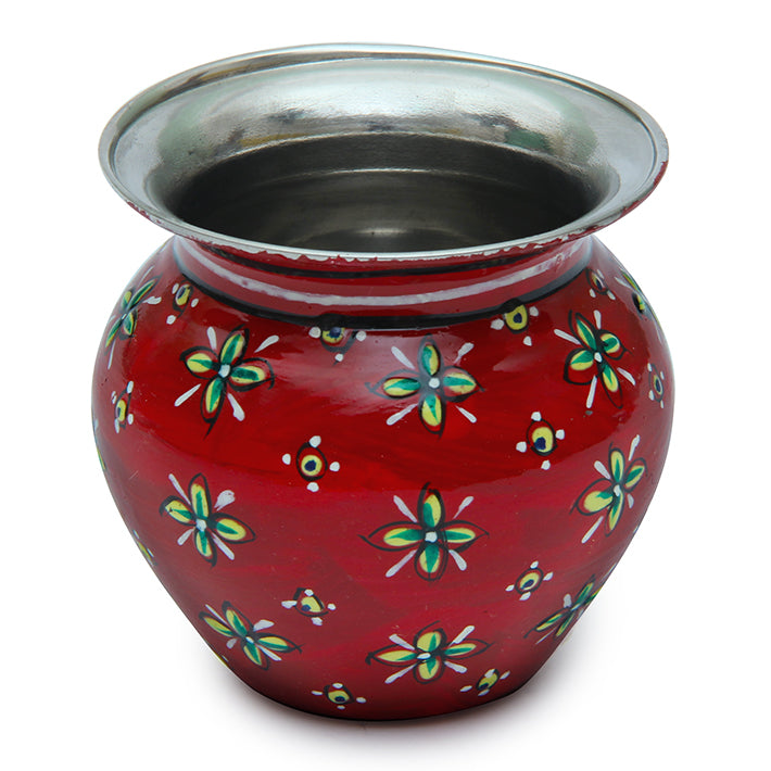 Stainless steel kalash - Red