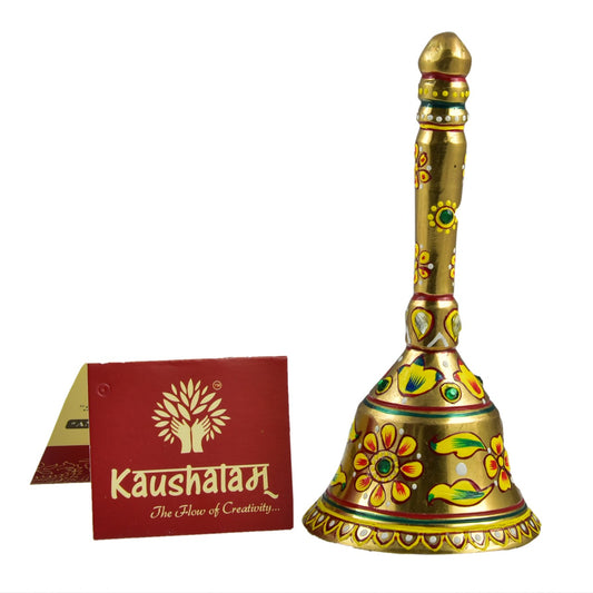 Hand Painted brass Puja Bell