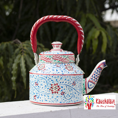 "ZURI" - Hand painted Tea set with tea trolley