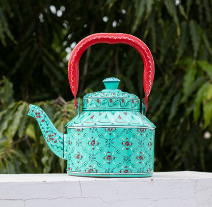 Hand painted Tea set with tea trolley