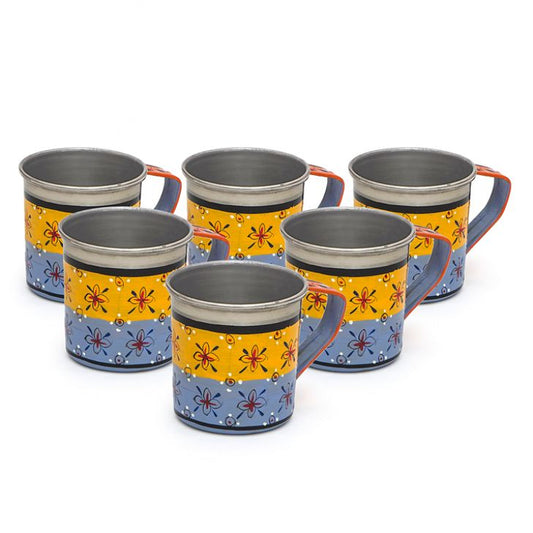 Hand Painted Tea Cup Set 6: Mughal