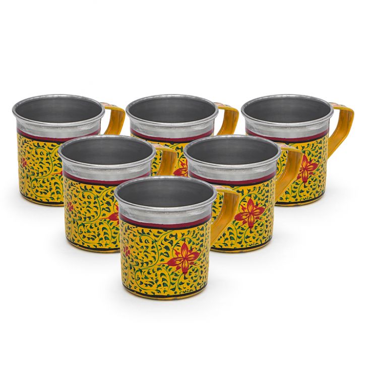 Hand Painted Tea Cup Set 6: Mughal