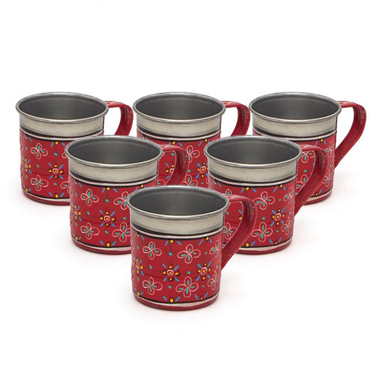 Hand Painted Tea Cup Set 6: Mughal