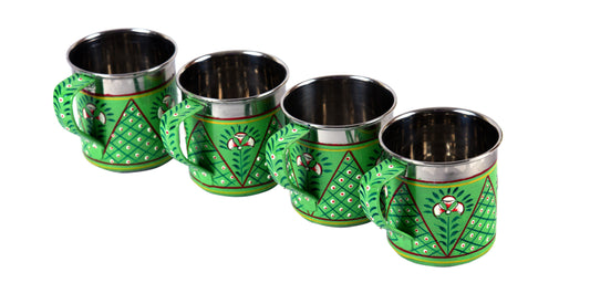 Hand Painted Tea Cup Set 6: Mughal