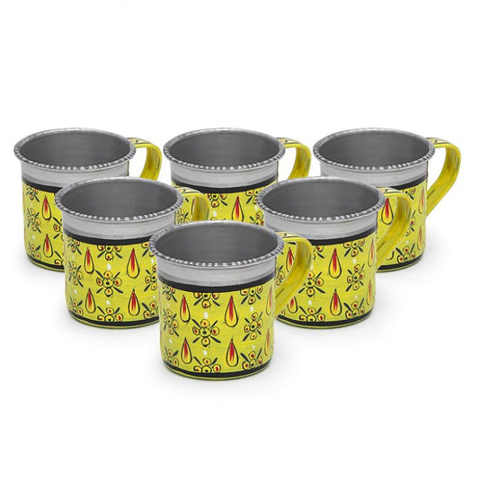 Hand Painted Tea Cup Set 6: Mughal