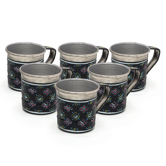 Hand Painted Tea Cup Set 6: Mughal