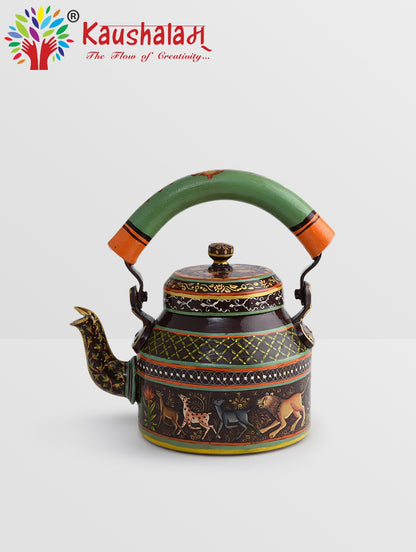 Hand Painted Kettle :  Jungle Kingdom