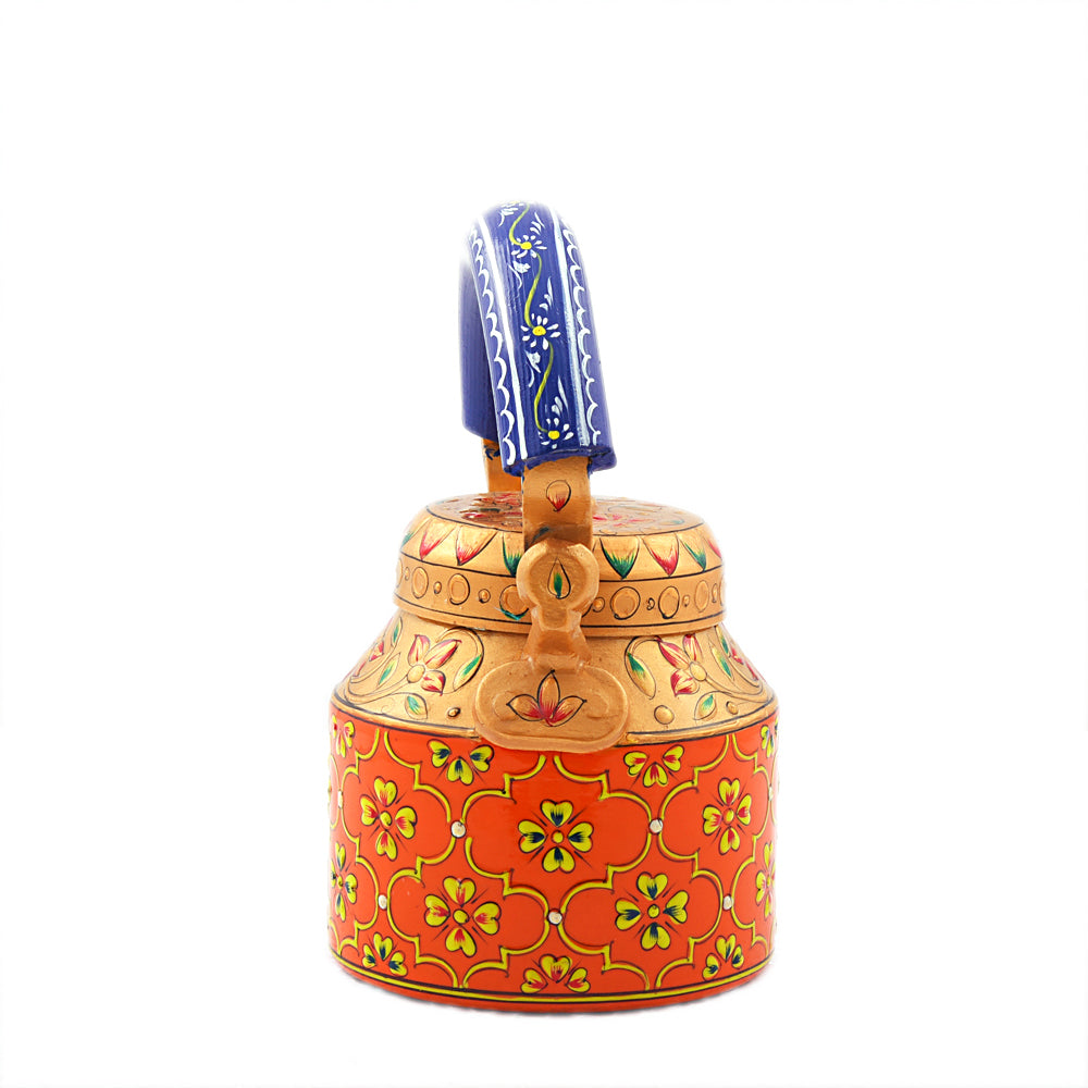 Hand Painted Kettle : Kesariya