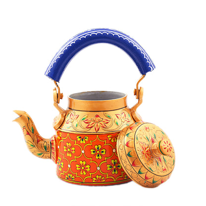 Hand Painted Kettle : Kesariya