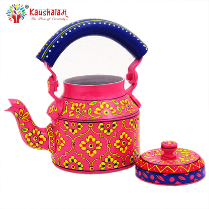 Hand Painted Tea Kettle : Barbie Pink