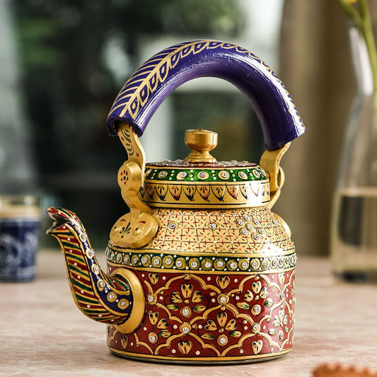 Hand Painted Tea Kettle : "Meraki"